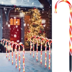 16" Candy Cane Pathway Set of 12 Decorations