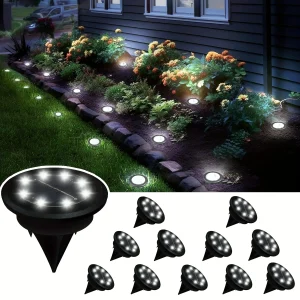 12Pcs Solar Underground Lights  Embedded