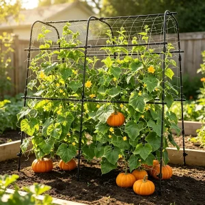 5.3FT Arch Garden Trellis Vertical Garden Planter