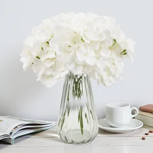 Artificial Flowers White Silk Hydrangea